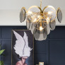 IQ2822 LARGE SMOKED CHANDELIER