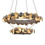 IQ8413 OCHRE EUCALYPTUS DOUBLE TIER CHANDELIER