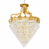 PS2100 CRYSTAL COPPER CHANDELIER