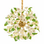 PS2105 18 LIGHTS CERAMIC FLOWER PENDANT