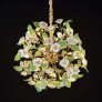 PS2105 18 LIGHTS CERAMIC FLOWER PENDANT