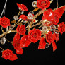 PS2106 9 LIGHTS CERAMIC FLOWER PENDANT