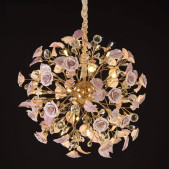 PS2114 RETRO GOLD PASTORAL CERAMIC PENDANT