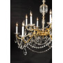 PS3036 XVI Bronze And Crystal Chandelier
