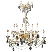 PS3037 French Louis XVI Bronze and Crystal Chandelier