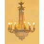 PS3038 Louis XVI Style Bronze & Crystal Chandelier