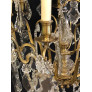 PS3039 French Bronze and Crystal Gilt Chandelier