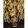 PS3039 French Bronze and Crystal Gilt Chandelier
