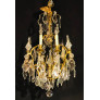 PS3039 French Bronze and Crystal Gilt Chandelier