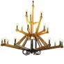 WM2718 PLYWOOD CHANDELIER