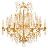 PS2637 ORMOLU CAGE CHANDELIER