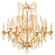 PS2637 ORMOLU CAGE CHANDELIER