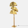 PS1857 GINKGO LEAF BRASS FLOOR LAMP