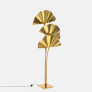 PS1857 GINKGO LEAF BRASS FLOOR LAMP