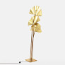 PS1857 GINKGO LEAF BRASS FLOOR LAMP