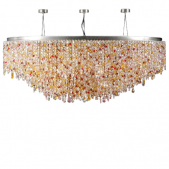 PT5861 OVAL CHANDELIER WITH CRYSTALS