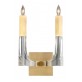 IQ2383 ACRYLIC AND BRASS TWO-LIGHT WALL SCONCE